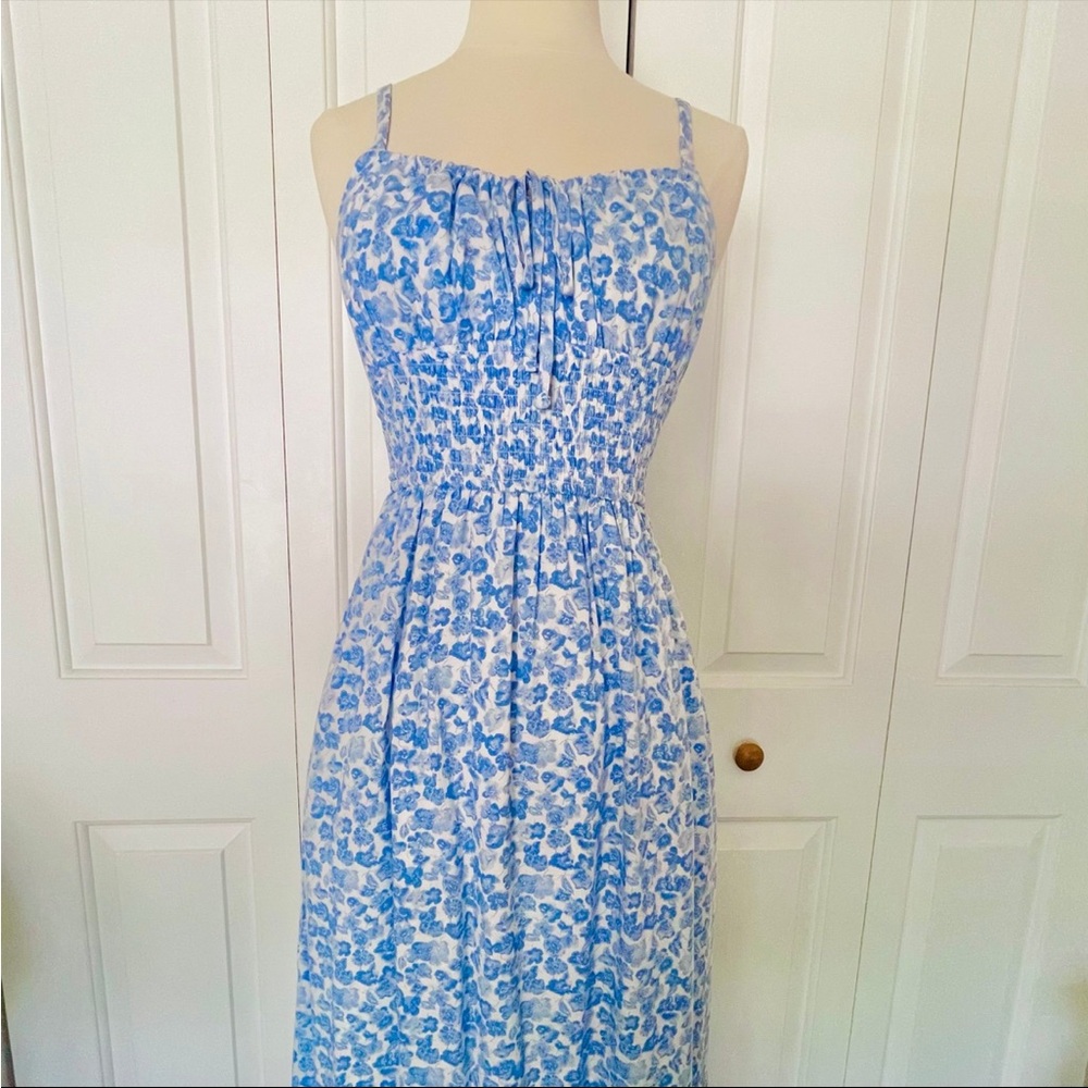 Hollister Blue Floral Maxi Dress
